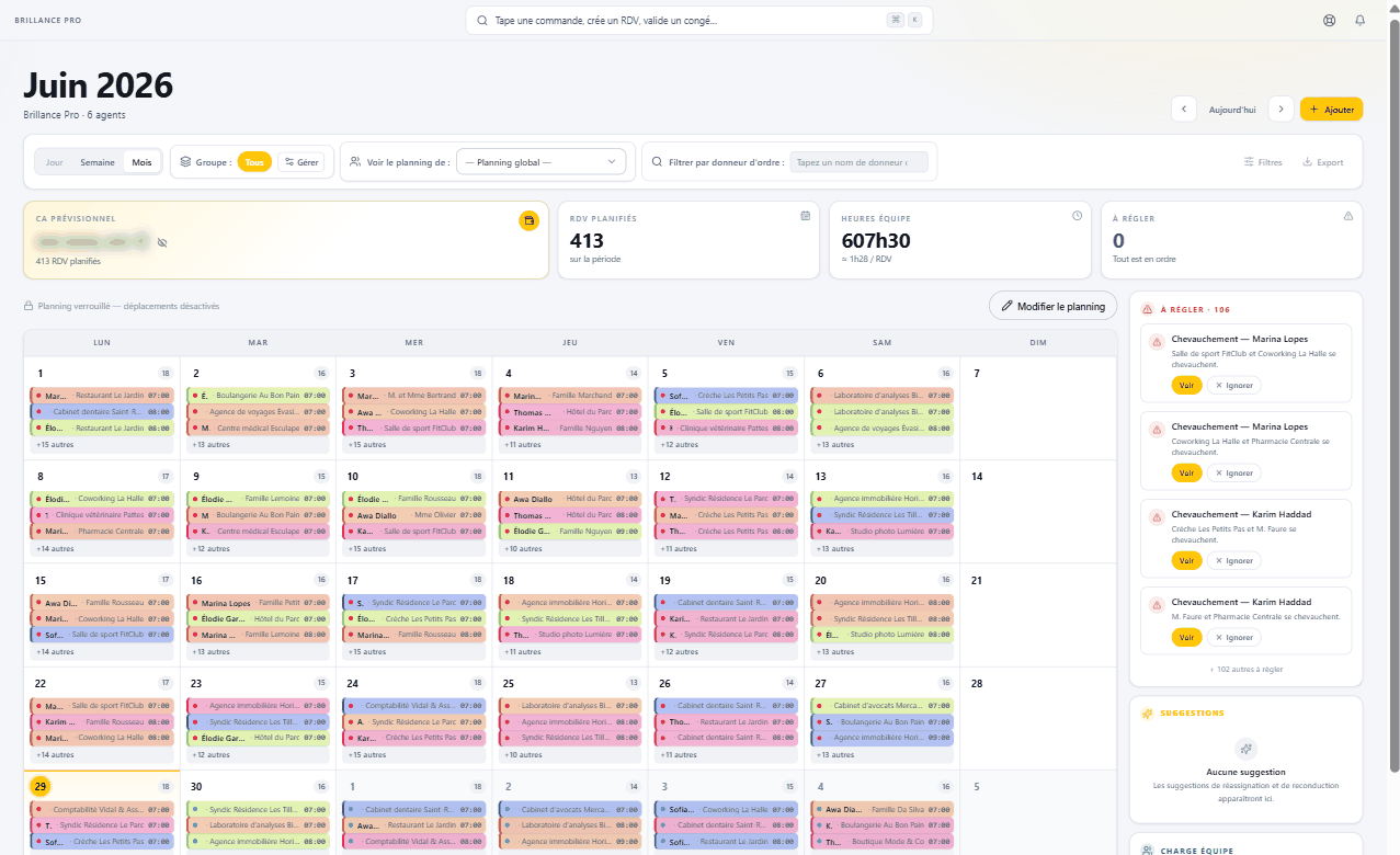 Planning du mois